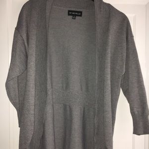 Gray 3/4 Sleeve Cardigan